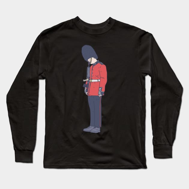 Heavy Sleeper - Sound Asleep - British Guard Long Sleeve T-Shirt by DeWinnes